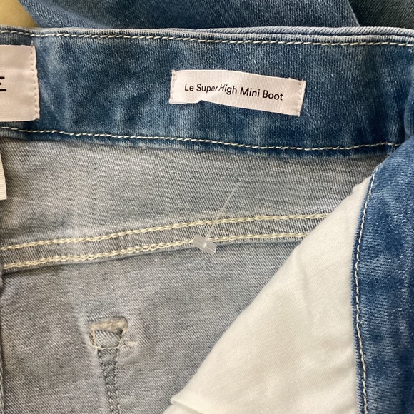 Frame Le Super High Mini Boot Split Hem Jeans Light Wash Color Danbury Sz 27 - Picture 12 of 15